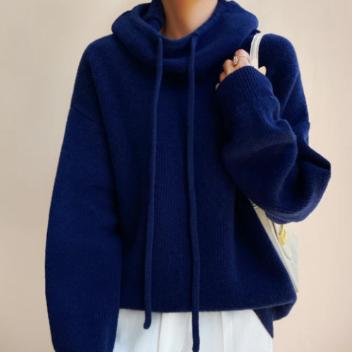 Evelyn Cozy Knit Hoodie